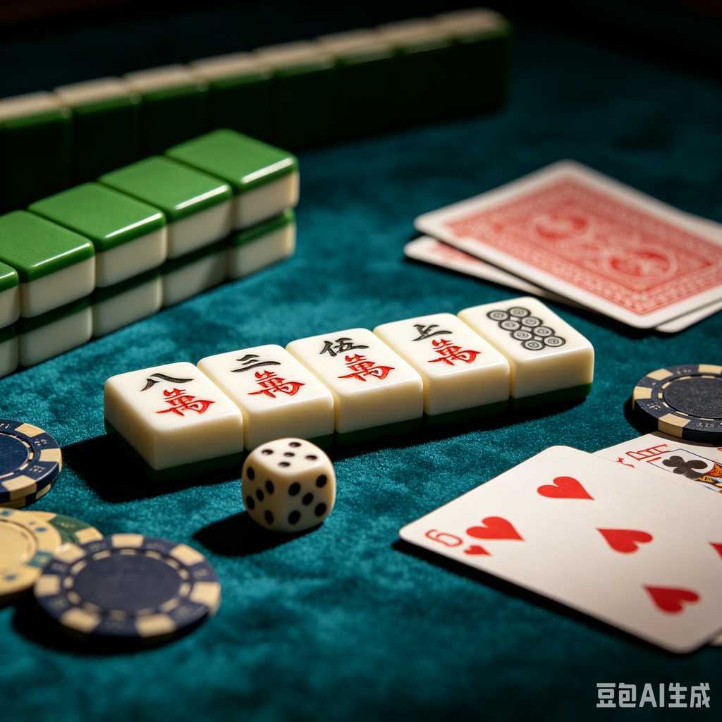 carved pattern mahjong set